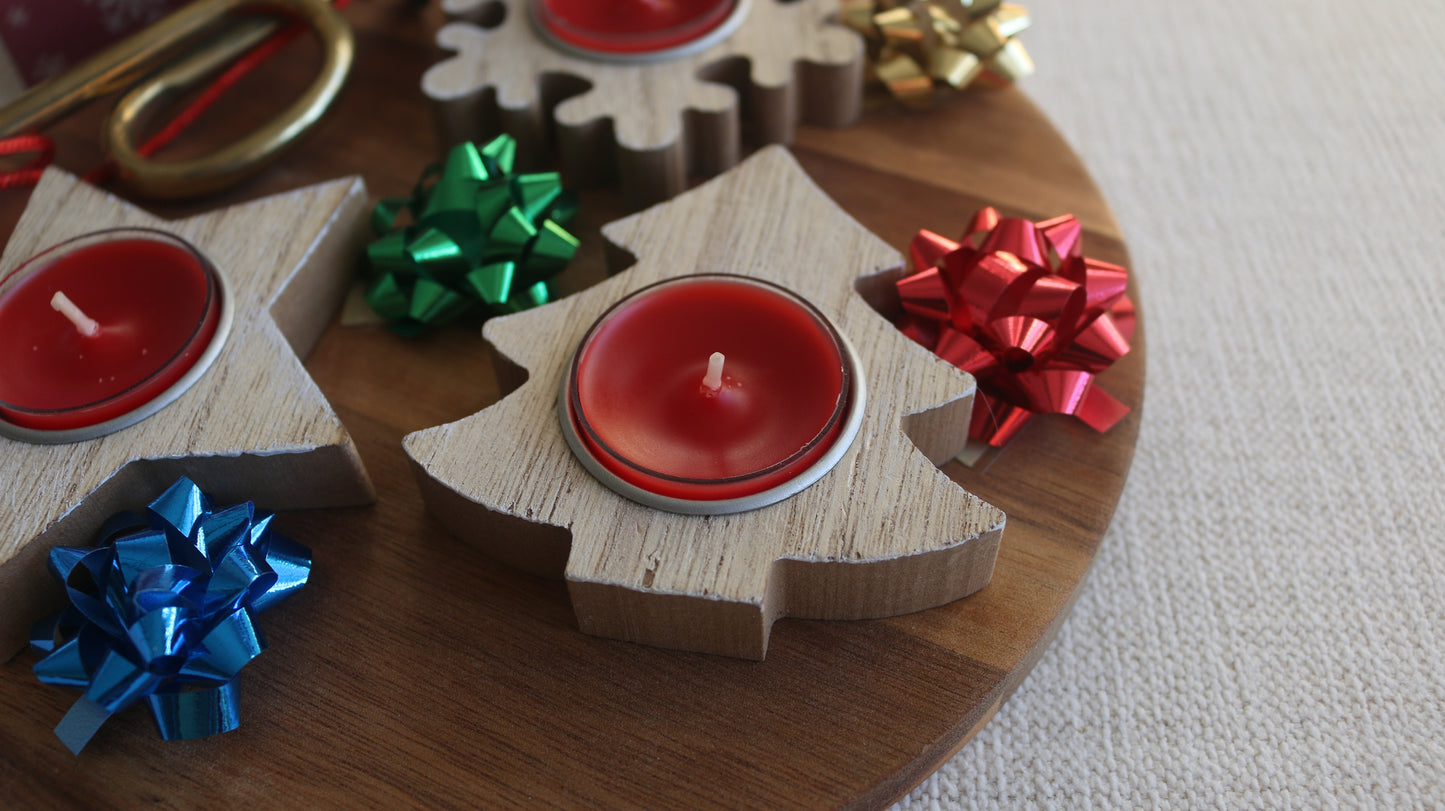 Christmas Tea Light Candle Holders