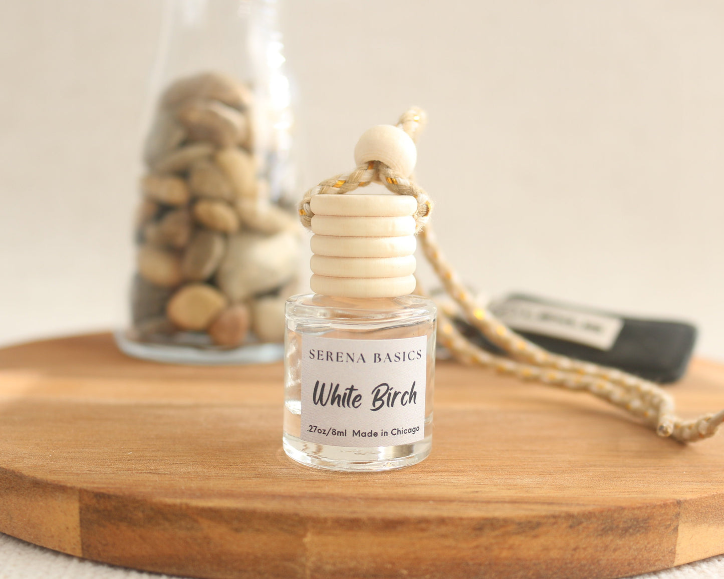 White Oak & Vanilla Hanging Car Reed Diffuser